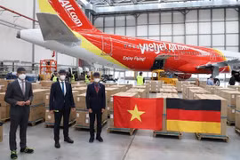 Vietjet Air flight transports relief goods from Germany to HCM City