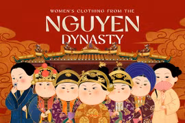 Women’s clothing from Nguyen Dynasty revived in chibi-style paintings