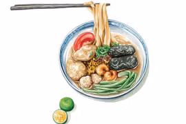 Enjoy Hanoi delicacies through sketches