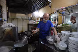 A picture taken at Pho Khoi Hoi in Hanoi, a newcomer to the Michelin Gourmand list for 2024. (Photo Courtesy of noipho360.vn)