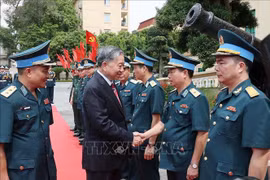 President To Lam and ADAF leaders (Photo: VNA)