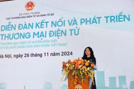 Director of the Vietnam E-commerce and Digital Economy Agency Le Hoang Oanh (Photo: VNA)