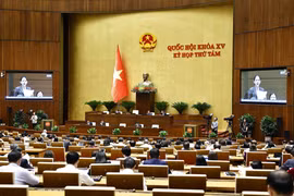 Legislators continue discussions at the hall on State budget-related issues on November 5. (Photo: VNA)