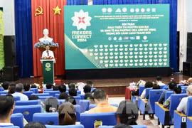 The workshop on developing indigenous resources and local economies through regional linkages is held as part of the Mekong Connect Forum 2024. (Photo: VNA)