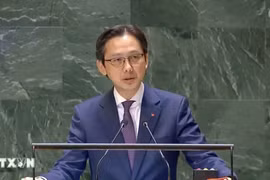 Vietnamese Deputy Minister of Foreign Affairs Do Hung Viet speaks at the session of the UN General Assembly in New York to discuss the conflict and humanitarian crisis in Gaza. (Photo: VNA)