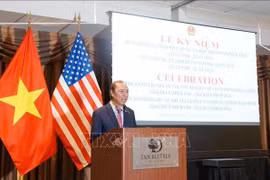 Vietnamese Ambassador to the US Nguyen Quoc Dung speaks at the event. (Photo: VNA)