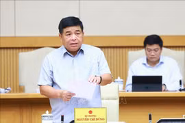Minister of Planning and Investment Nguyen Chi Dung at the cabinet's regular meeting on October 7. (Photo: VNA)