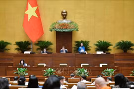 The 15th National Assembly continues the 8th session in Hanoi on October 22, (Photo: VNA)