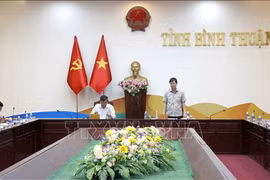 Vice Chairman of the Binh Thuan provincial People's Committee Nguyen Hong Hai speaks at the meeting. (Photo: VNA)