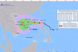 Movement of the typhoon (Photo: VNA)