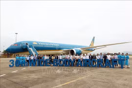 Vietnam Airlines receives its fifth Boeing 787-10 on July 31, making it the 30th wide-body aircraft in the national flag carrier's fleet. (Photo: VNA)