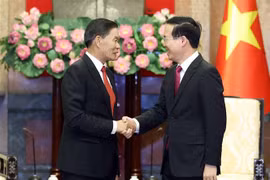 President receives leader of Lao Front for National Construction
