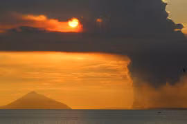 Indonesia’s Anak Krakatau volcano erupts
