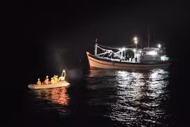 Crewmember in distress safely brought ashore for treatment 