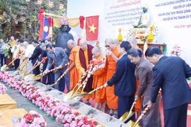 Work starts on upgrade of Vietnamese pagoda in Vientiane