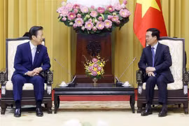 President hails visit by leader of Komeito party of Japan