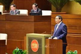 PM Pham Minh Chinh fields legislators' questions at the 15th NA's ongoing 8th session on November 12. (Photo: VNA)