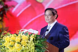 PM Pham Minh Chinh addresses the ceremony in Dong Hoi city, Quang Binh province, on June 2. (Photo: VNA)