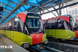 Trial run of Nhon - Hanoi station before operation (Photo: VNA)