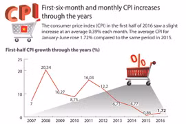 CPI rises slightly in H1