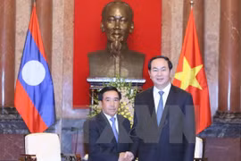 President receives Lao Vice President 