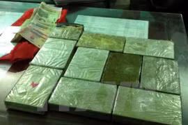 Anti-drug forces arrest two Lao traffickers, seize 11kg of heroin