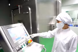 A worker operates equipment at a Traphaco plant. ((Photo: traphaco.com.vn) 