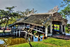 Hue’s tile-roofed bridge a big tourist draw