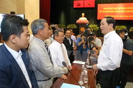 President meets with businesses in HCM City 
