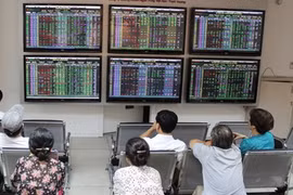 Investors watch market developments at the VP Bank Securities trading floor. Viet Nam has a population of 91 million people and a modest stock-market capitalisation of about US$46 billion, equivalent to just 25 per cent of the country's GDP. (Photo: VNA)