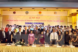 Delegates at the signing ceremony (Photo: VNA)