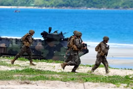 Soldiers during the drill (Source: VNA)