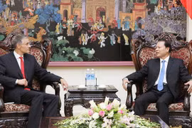 Deputy Prime Minister Vu Van Ninh receives John Nelmes, who is leading an IMF delegation to visit Vietnam (Source: VNA)