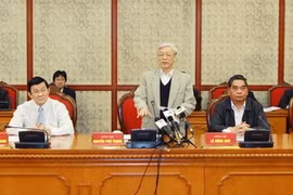 Party General Secretary Nguyen Phu Trong speaks at the meeting (Source: VNA)