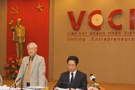 Party General Secretary Nguyen Phu Trong at the working session (Source:VNA)
