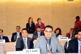 Ambassador Nguyen Trung Thanh the event. Photo: VNA