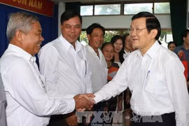 President Truong Tan Sang in Vung Tau (Source: VNA)