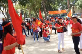A view of the ceremony gathering hundreds of Vietnamese nationals to mark 40 years of the country's reunification day. (Photo: Vietnamese Society in Cyprus)