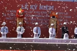 Ground breaking ceremony for the Doctor Thanh industrial park and international port. Photo: VNA