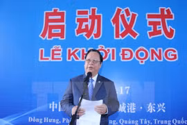 President of the Vietnam Union of Friendship Organisations, Vu Xuan Hong speaks at the event (Source: VNA)