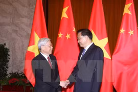 Party General Secretary Nguyen Phu Trong (L) and Chinese Premier Li Keqiang (Photo: VNA)