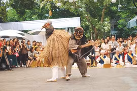 Masks used in traditional Talchum dance are displayed at the museum (Photo: VNA)