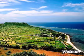 A view of Quang Ngai's Ly Son island from Thoi Loi mountain. (Photo: VNA)