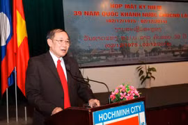 Lao Consul General Southideth Phommalat was speaking at the event (Photo: VNA) 