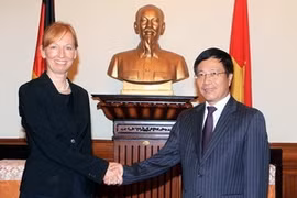 Vietnamese Deputy Foreign Minister Bui Thanh Son and State Secretary of the German Federal Foreign Office Emily Haber (Source:VNA)