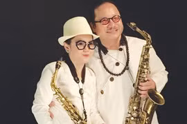 Saxophonist Tran Manh Tuan and his daughter An Tran, also a saxophonist, will perform at the ASEAN One music festival in Chiang Mai, Thailand on Saturday (Photo courtesy of Tran Manh Tuan)