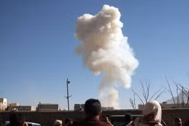 Blast seen from the scene (VNA/AFP)