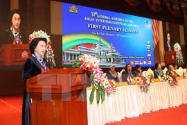 NA Chairwoman delivers speech at AIPA-37