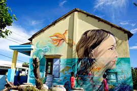 Mural art revitalises central fishing village 