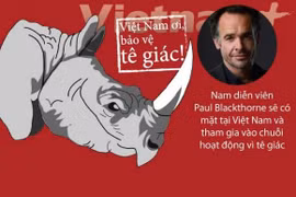 Hollywood movie star in Vietnam to protect rhinos